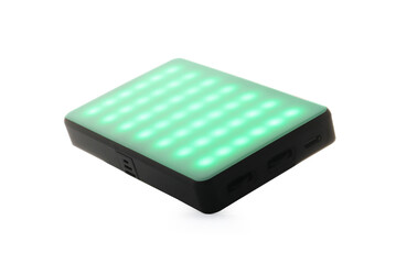 One stylish LED lamp isolated on white