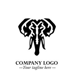Majestic Elephant Logo Symbol with Elegant Minimalist Design and Powerful Modern Style