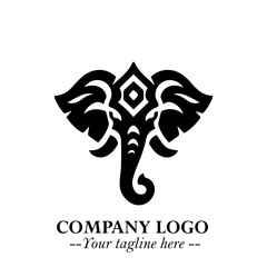 Majestic Elephant Logo Symbol with Elegant Minimalist Design and Powerful Modern Style