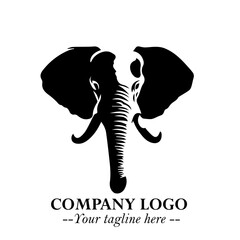 Majestic Elephant Logo Symbol with Elegant Minimalist Design and Powerful Modern Style