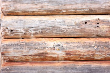 Naklejka premium Texture of wooden boards as background, closeup