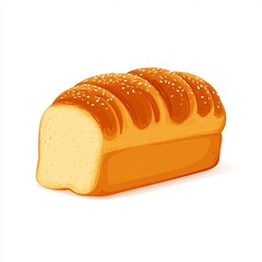 A freshly baked loaf of bread, ready to be sliced and enjoyed. A warm, inviting image perfect for culinary projects or food-related content. 