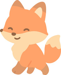 Illustration of Happy Cartoon Fox