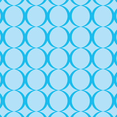 Seamless Blue Circles Line Blue Background