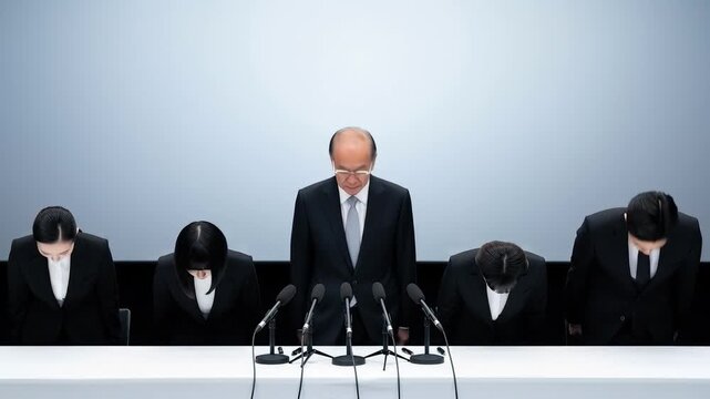 会社の謝罪会見