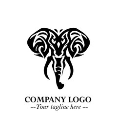 Majestic Elephant Logo Symbol with Elegant Minimalist Design and Powerful Modern Style