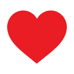 Red heart isolated on white background, trendy vector illustration icon flat design. I love you symbol. Happy Valentine's Day. Healt care concept sign vector. Love and romance sign, EPS 10.
