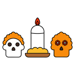 dead altar elements vector icon 