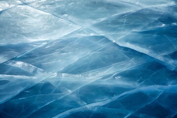 Ice Cracks Texture Background 8K Seamless Deep Blue