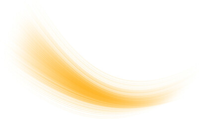 Abstract golden swirl energy flow isolated on transparent background