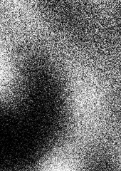 Abstract black and white textured pattern with soft gradients and random speckles creating a moody atmosphere