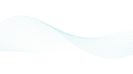 Fototapeta premium Modern vibrant dots wave flowing across white background for dynamic designs