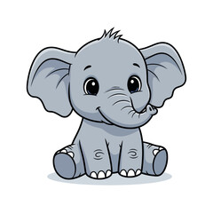 Fototapeta premium elephant on vector illustration