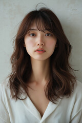 Fototapeta premium 日本女性のモダンなヘアスタイル
