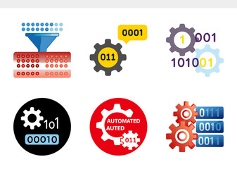 Fototapeta premium Broom Sweeping Through Scattered Data Dots