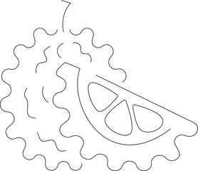 durian fruit line icon vector. durian fruit sign. isolated contour symbol black illustration