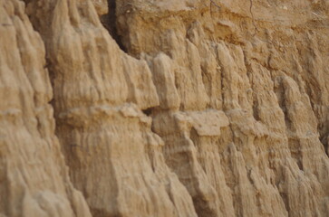 Erosion runnels on face in Earth Potohar region Pakistan 