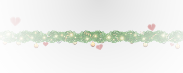 Garland of spruce branches. Christmas holiday decorations, realistic live fir tree effect with decorations for poster banners, png vector.Adobe Illustrator Artwork	
