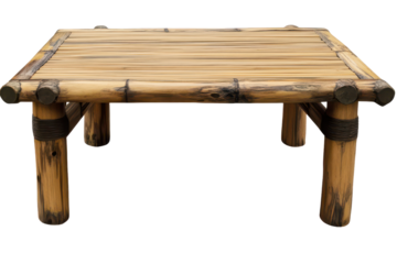 Eco friendly bamboo table showcasing natural design and sturdy structure ideal for outdoor settings or rustic indoor decor enthusiasts wanting sustainable furniture options