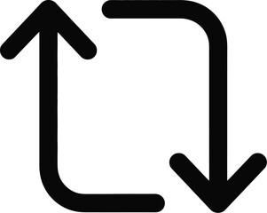 Recycle Arrows Icon Symbolizing Reuse, Sustainability, and Environmental Responsibility