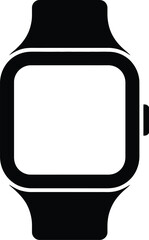 Modern Wearable Device Sleek Black Smartwatch Featuring a Display and Adjustable Wristband Design