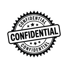 Black and white stamp clearly stating confidential information
