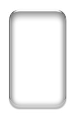 Glass frame isolated on transparent background. Vector Plastic screen display, Blank glass bar or panel for your design. UI UX Glass Screen of Mobile Smartphone Device