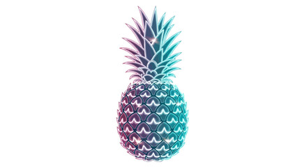 Abstract Pineapple Illustration with Vibrant Gradient Colors Isolated on White