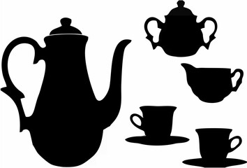 Coffee and Tea Silhouettes.eps