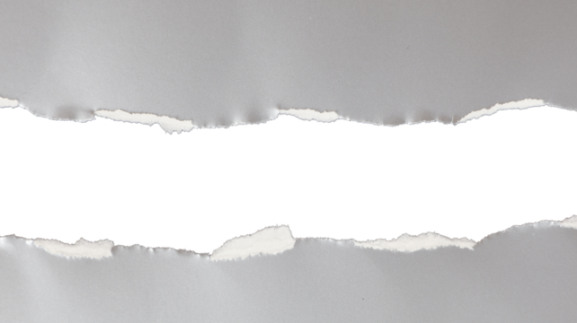 A piece of textured gray paper cut out, empty plate with copy space. Transparent center cutout PNG.