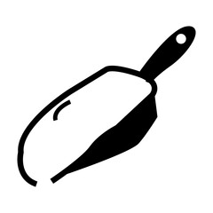 black scoop glyph icon illustration vector