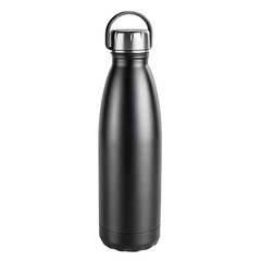Sleek black insulated water bottle perfect for hydration on the go, designed for fitness, travel, and a sustainable lifestyle