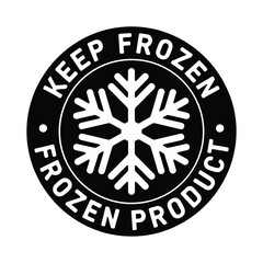 Keep frozen product snowflake emblem