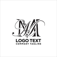 mnli or mnli letter logo design