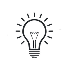 Simple Light Bulb Idea Concept Outline