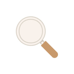 Magnifying Glass with Brown Handle Simplistic Style Illustration Search Tool