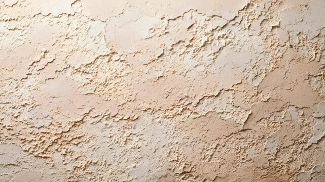 Beige textured wall with rough, stucco-like plaster and irregular patterns.