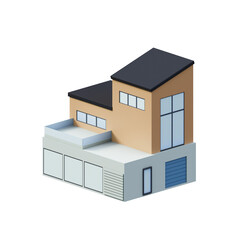 house building 3d illustration