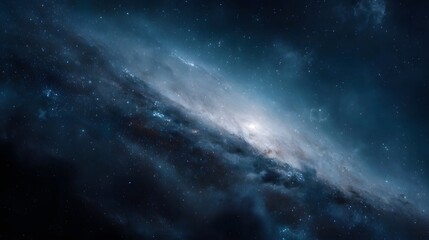 A stunning spiral galaxy illuminates the deep expanse of space with swirling cosmic dust and luminous stars