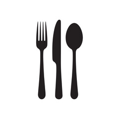 Kitchen Cutlery silhouette icon vector illustration