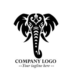 Majestic Elephant Logo Symbol with Elegant Minimalist Design and Powerful Modern Style