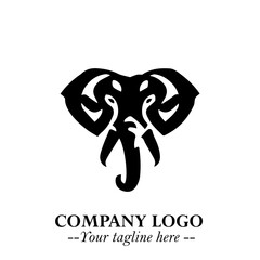 Majestic Elephant Logo Symbol with Elegant Minimalist Design and Powerful Modern Style