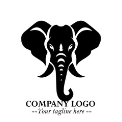 Majestic Elephant Logo Symbol with Elegant Minimalist Design and Powerful Modern Style