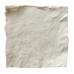 Simple, textured fabric square showcasing a soft, neutral tone and a natural, minimalist aesthetic perfect for backgrounds and design elements on transparent background