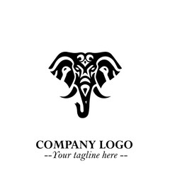 Majestic Elephant Logo Symbol with Elegant Minimalist Design and Powerful Modern Style