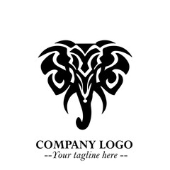 Majestic Elephant Logo Symbol with Elegant Minimalist Design and Powerful Modern Style