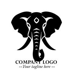 Majestic Elephant Logo Symbol with Elegant Minimalist Design and Powerful Modern Style
