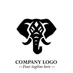 Majestic Elephant Logo Symbol with Elegant Minimalist Design and Powerful Modern Style
