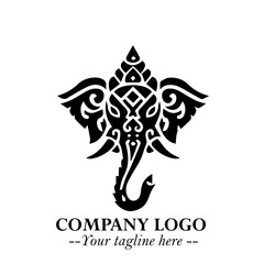 Majestic Elephant Logo Symbol with Elegant Minimalist Design and Powerful Modern Style