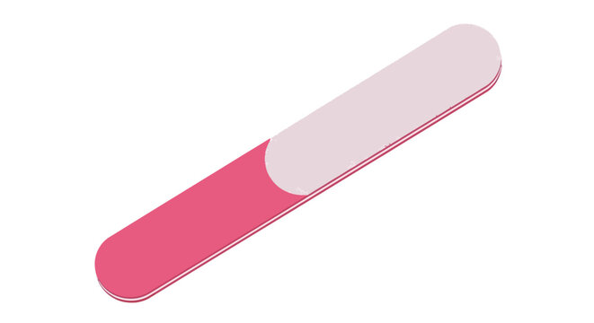 Pink and White Nail File for Manicure.